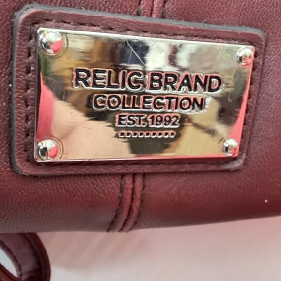 Relic Clutch / Wristlet Burgundy / Red brown coloring - Picture 4 of 9